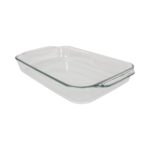 Empty rectangle baking dish.