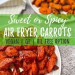 Air Fryer Carrots PIN image