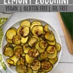 air fryer zucchini PIN with text overlay.