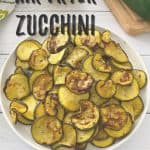 air fryer zucchini PIN with text overlay.