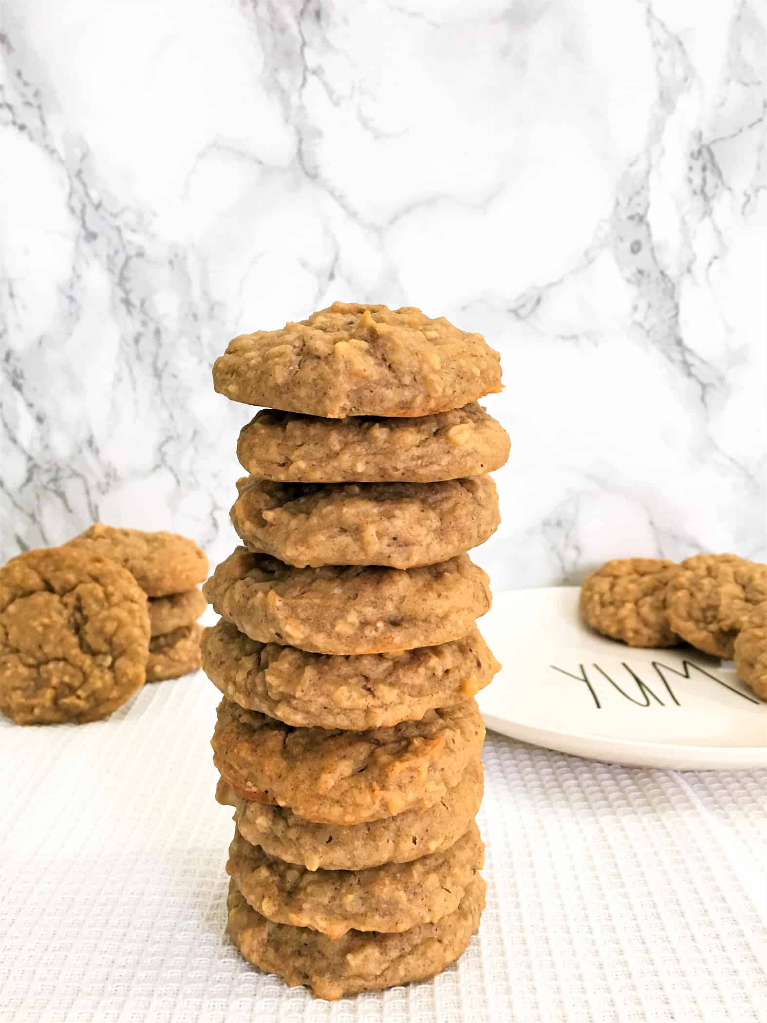 Chickpea Cookies stack and plated