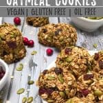 Cranberry Oatmeal Cookies PIN with text overlay.