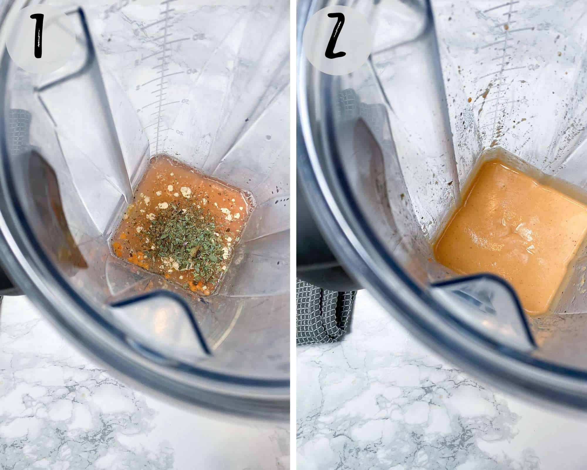 lentils, water and seasoning in blender to process into batter