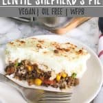 Pinterest image of shepherd's pie with text overlay.