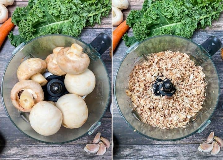 processing mushrooms in food processor