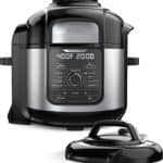 Ninja Foodi appliance on white background.