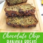 Banana bread PIN with text overlay.