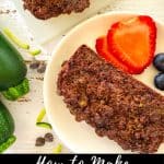 Chocolate zucchini bread pin.