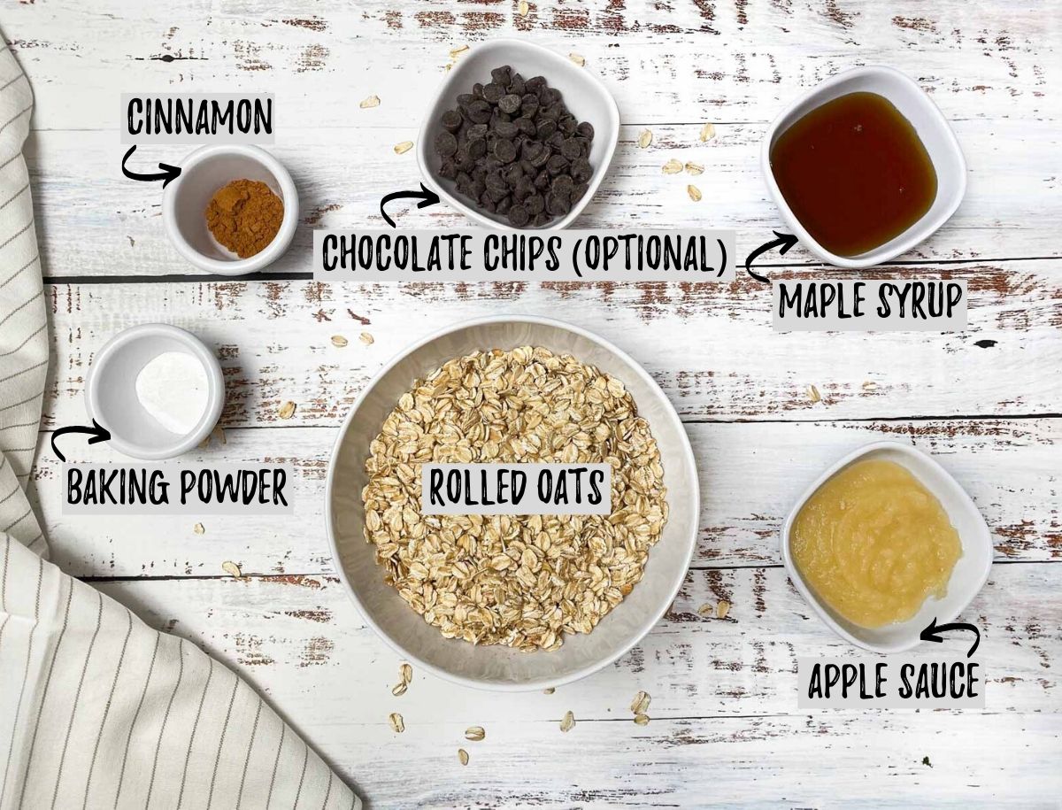 ingredients to make vegan oatmeal cookies