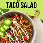Vegan taco salad PIN.